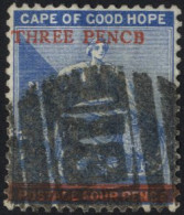 1879 3d On 4d Blue Showing The 'PENCB For PENCE' Variety, Good U, SG.34a, Cat. £250 (1) - Sonstige & Ohne Zuordnung