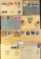 1940s Post-war Covers With A Good Variety Of Stamps, Some With Commem Cancellations - Interesting Gandon Frankings (50f  - Otros & Sin Clasificación