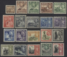 1938-43 KGVI Defin Set (excl. 2d Scarlet) Perf SPECIMEN, M (odd Value With Tone), SG.217s/231s. (20) Cat. £660 - Otros & Sin Clasificación