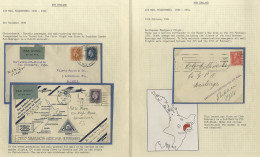 FIRST FLIGHT & COMMEMORATIVE FLIGHT COVER COLLECTION 1931 Airmails Carried On Interesting Flights, Written Up On Leaves  - Otros & Sin Clasificación