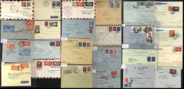 Airmail C1930's-50's Commercial & First Flight Covers Etc. With A Variety Of Foreign Destinations, Rates, Frankings & Ca - Sonstige & Ohne Zuordnung