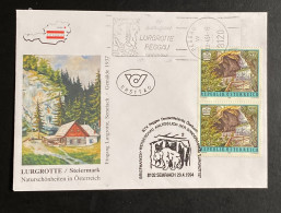 Österreich 1994 Naturschönheiten Mi. 2123 (2x) FDC Schmuckkuvert Handrollstempel PEGGAU U. SStmpl. SEMRIACH - Covers & Documents