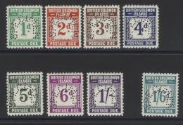 1940 Postage Due Set, Perf SPECIMEN, Fresh M, SG.D1s/8s. (8) Cat. £275 - Autres & Non Classés