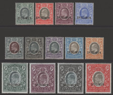 1904 CCA/CCC Set Optd SPECIMEN, Fine M, SG.32s/44s. (13) Cat. £275 - Otros & Sin Clasificación