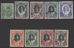 1920 Queen Salote Set Optd SPECIMEN, Large Part O.g, Very Fresh, SG.55s/63s, Cat. £350 (9) - Autres & Non Classés