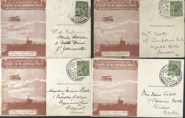 Red Brown Postcards: Four Examples (one With 30mm Closed Tear, One Weak Corner) Cancelled By London C.d.s Dies 2, 3, 4 & - Autres & Non Classés