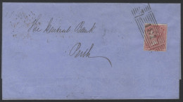 1856 Cover To Perth, Scotland, Franked 4d Carmine Wmk Small Garter, SG.62a, Tied '131' Edinburgh Roller, H/stamped Perth - Autres & Non Classés