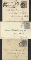 1889-94 Covers (3) Each Bearing Postal Fiscal Adhesives To Pay Postage Comprising 1889 1d Reddish Lilac Used Locally In  - Autres & Non Classés