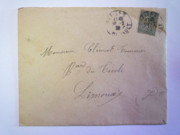 2024 - 615  SEMEUSE  15 C  Perforée  Société Marseillaise  (S.M.)  Sur Lettre    XXX - Storia Postale