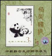 Pandabär 1996 China Block 35 I ** 9€ EXPO Singapur Große Panda Hologramm/Aufdruck Gold Ss Bloque Hoja Bloc Sheet Bf Cina - Hologrammen