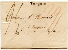 TURQUIE - LETTRE DE CONSTANTINOPLE ACHEMINEE A SEMLIN ET PURIFIEE, 1832 - ...-1858 Préphilatélie