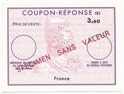 2 Coupons-Réponse Et Coupon-Réponse International Surchargés "Spécimen Sans Valeur" - Coupons-réponse