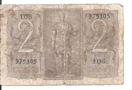 ITALIE 2 LIRE 1939 VG+ P 57 - Regno D'Italia – 2 Lire