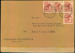 1948, 10-fach Fernbrief Mit 4-mal 60 Pfg. Arbeiter Ab BORKENWALDE - Lettres & Documents