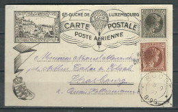 FRANCE 1927 Carte Envoyée Par Ballon S/ CP Illustrée - Lettres & Documents