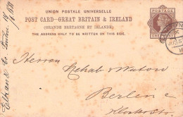 GREAT BRITAIN - POSTCARD ONE PENNY 1888 LONDON - BERLIN/DE / 5099 - Lettres & Documents