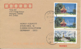 China Cover Sent To Germany 24-4-2001 With Nice Stamps - Gebruikt