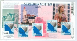 NEDERLAND * NVPH 3026 * STREEKDRACHTEN * MARKEN * BLOK * POSTFRIS GESTEMPELD * Cat.w. Euro 10,00 - Oblitérés