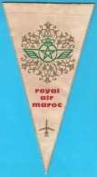 ROYAL AIR MAROC (RAM) Very Old & Rare Pennant LARGER SIZE Marocco National Airlines Marokko Airline Airways Flag Fanion - Sonstige & Ohne Zuordnung