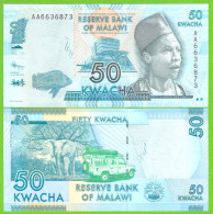 MALAWI 50 KWACHA 2012 AA P-58a UNC - Malawi