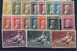 * 499/516. Goya. Bonita. Cat. 50 €. - Unused Stamps