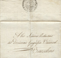 D.P. 5. 1832 (23 MAY). Carta Circulada Correo Interior De Barcelona. Remitida Por El Cónsul De Su Majestad Sarda. Extens - ...-1850 Préphilatélie