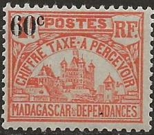 Madagascar, Taxe N°17** (ref.2) Le Trait Clair Sur Le 6 Est Dû Au Scan - Timbres-taxe
