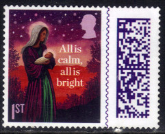 GB 2023 KC 3rd 1st Christmas Silent Night Barcode MNG  ( H1117 ) - Neufs