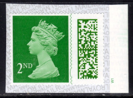 GB 2022 QE2 2nd Green Barcoded Machin SG V4502  MEIL Umm ( H1408 ) - Unused Stamps