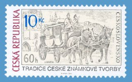 ** 667 Czech Republic Traditions Of The Stamp Design - Hercik's Coach On The Charles Bridge  2011 - Postkoetsen