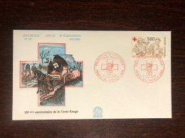 ANDORRA FDC COVER 1989 YEAR RED CROSS  HEALTH MEDICINE STAMPS - Briefe U. Dokumente