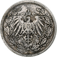 Monnaie, GERMANY - EMPIRE, 1/2 Mark, 1906, Berlin, TB+, Argent, KM:17 - 1/2 Mark