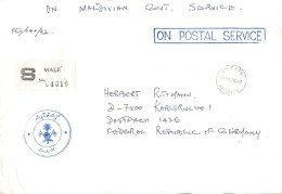 MALEDIVES - REGISTERED MAIL -ON POSTAL SERVICE- 1982 / 5128 - Malediven (1965-...)