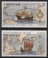 I. FEROE EUROPA CEPT 1992 Yv 225/6 MNH - 1992