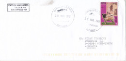 Cuba Cover Sent Air Mail To Germany 29-3-2012 Single Franked DOG - Lettres & Documents