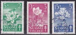 FI082 – FINLANDE – FINLAND – 1950 – ANTI-TUBERCULOSIS FUND – Y&T 368/70 USED 8,50 € - Gebruikt