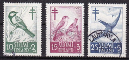 FI088B – FINLANDE – FINLAND – 1952 – ANTI-TUBERCULOSIS FUND – Y&T 396/8 USED 12 € - Used Stamps