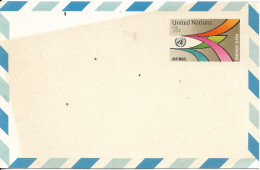 UNITED NATIONS. AIR LETTER. POSTAL STATIONERY - Poste Aérienne