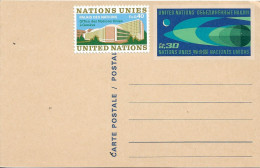 UNITED NATIONS. AIR LETTER. POSTAL STATIONERY WITH ADDITIONAL POSTAGE - Luchtpost