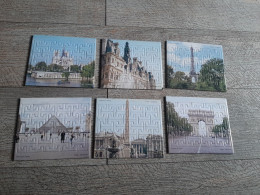 6 Puzzles Paris Tour Eiffel Notre Dame Louvre Obélisque Pyramide Arc De Triomphe Puzzle - Puzzle Games