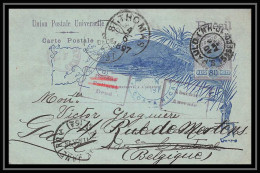 4516 80c St Thomas 1897 Must See Ttb Carte Postale Bresil (brazil) Belgique (Belgium) Entier Postal Stationery - Interi Postali