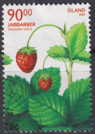 2005 Island > 1944-... Republik ° Mi:IS 1107, Sn:IS 1055, Yt:IS 1035,Wild Berries I - Fragaria Vesca, Woodland Strawbery - Oblitérés