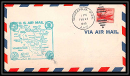 1252 Lettre USA Aviation Premier Vol Airmail Cover First Flight 1948 Aeroplane AM 86 Minneapolis - 2c. 1941-1960 Brieven