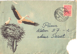 Soviet Union:Estonia:Mustjala Cancellation, Storks, 1963 - 1960-69