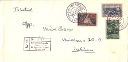 Soviet Union:USSR:Estonia:Registered XII Song Festival Special Cancellation Letter B, 1947 - Lettres & Documents