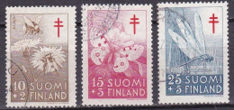 FI091 – FINLANDE – FINLAND – 1954 – ANTI-TUBERCULOSIS FUND – Y&T 417/19 USED 10,50 € - Gebruikt