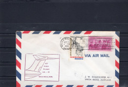 USA 1966 First Flight Cover Jet First Flight AM77 Walla Walla - Washington Purple Ink - Event Covers