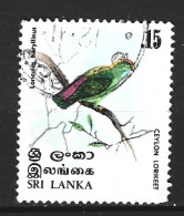 SRI LANKA. N°527 Oblitéré De 1979. Loricule De Ceylan. - Parrots