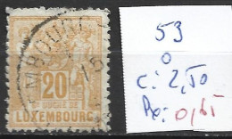 LUXEMBOURG 53 Oblitéré Côte 2.50 € - 1882 Allégorie