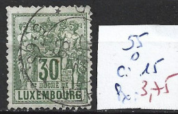 LUXEMBOURG 55 Oblitéré Côte 15 € - 1882 Allegorie